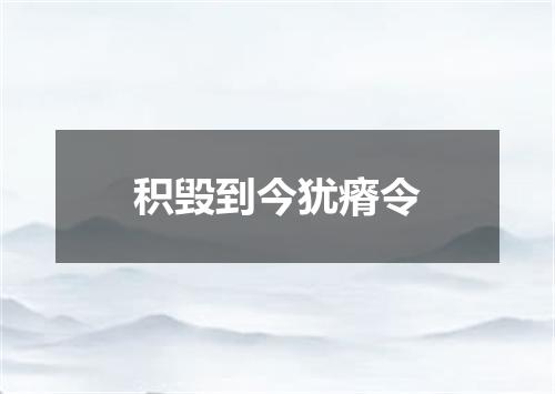 积毁到今犹瘠令
