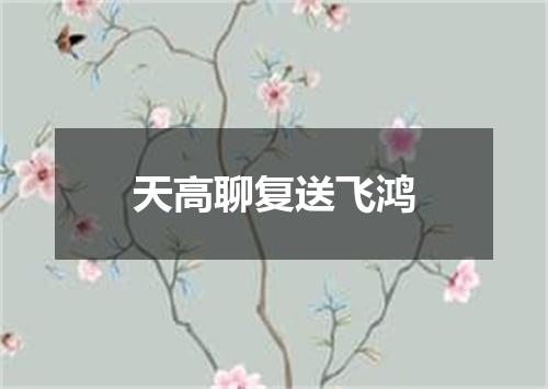 天高聊复送飞鸿