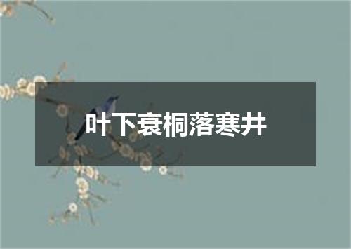 叶下衰桐落寒井