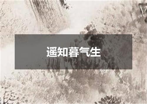 遥知暮气生