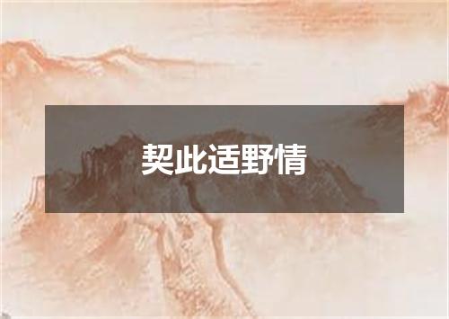 契此适野情