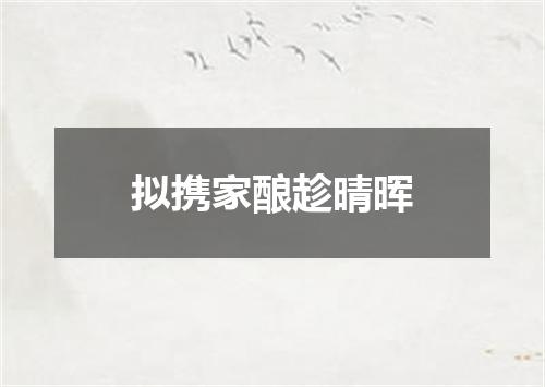 拟携家酿趁晴晖