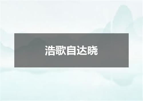 浩歌自达晓