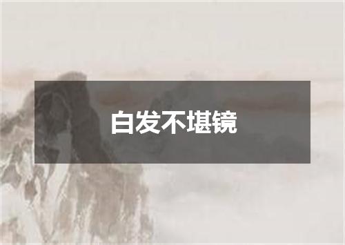 白发不堪镜