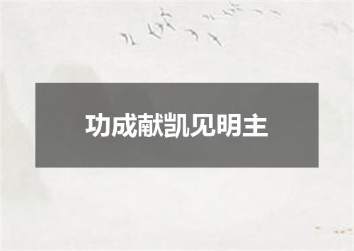 功成献凯见明主