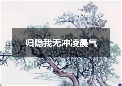归隐我无冲凌晨气