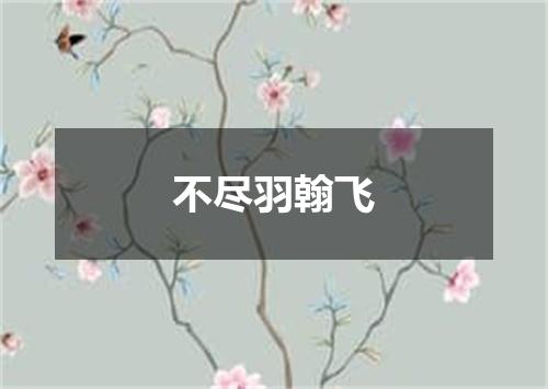 不尽羽翰飞