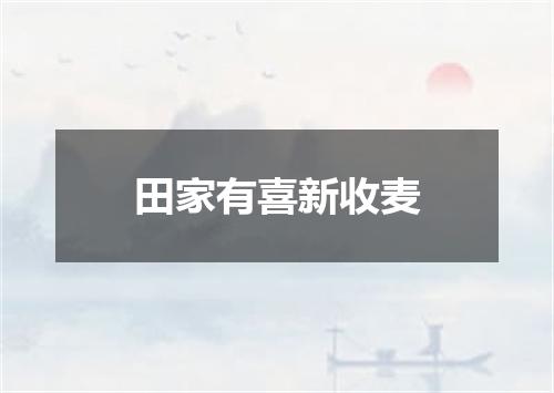 田家有喜新收麦
