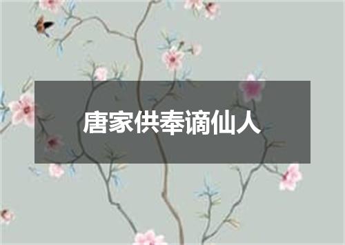 唐家供奉谪仙人