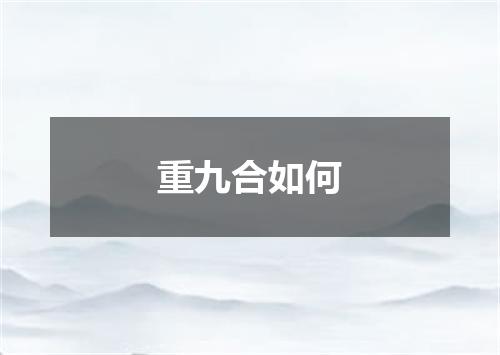重九合如何