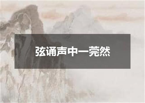 弦诵声中一莞然