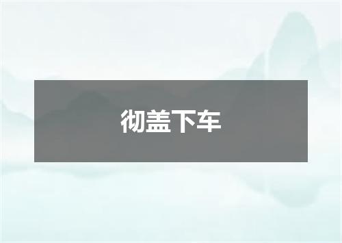彻盖下车