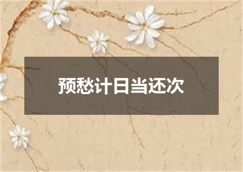 预愁计日当还次