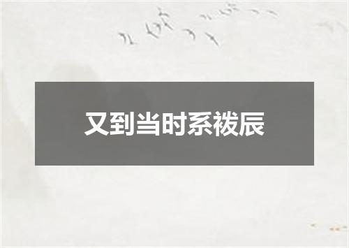 又到当时系袯辰