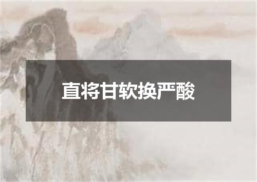 直将甘软换严酸