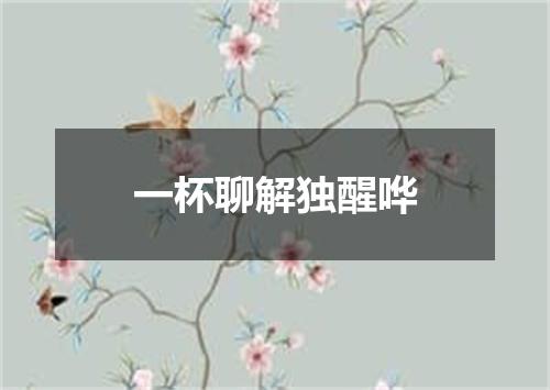 一杯聊解独醒哗