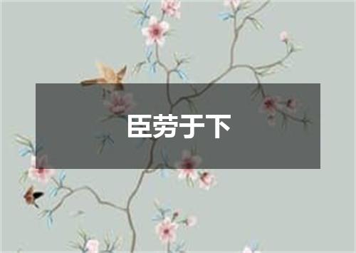 臣劳于下