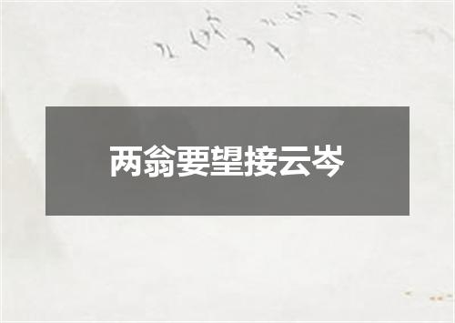 两翁要望接云岑