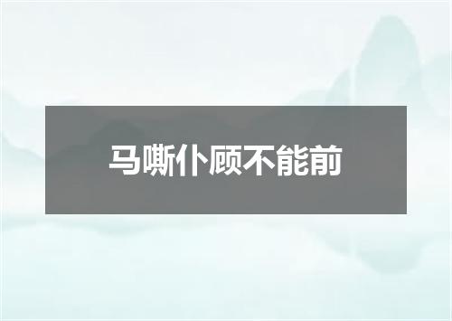 马嘶仆顾不能前