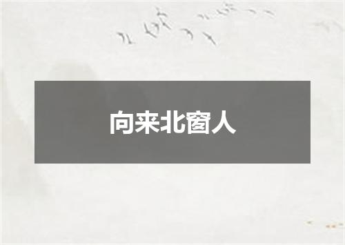 向来北窗人