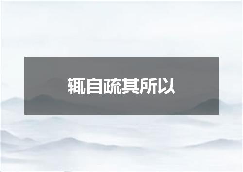 辄自疏其所以