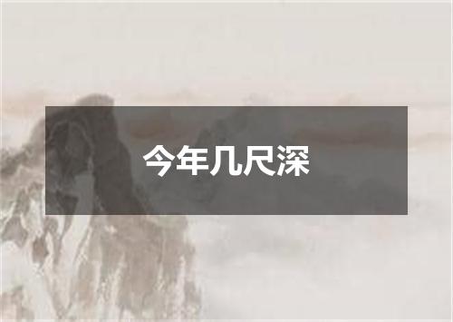 今年几尺深
