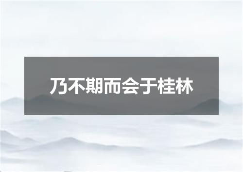 乃不期而会于桂林