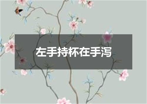 左手持杯在手泻