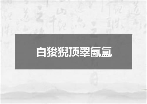 白狻猊顶翠氤氲