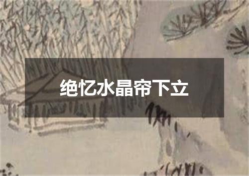 绝忆水晶帘下立