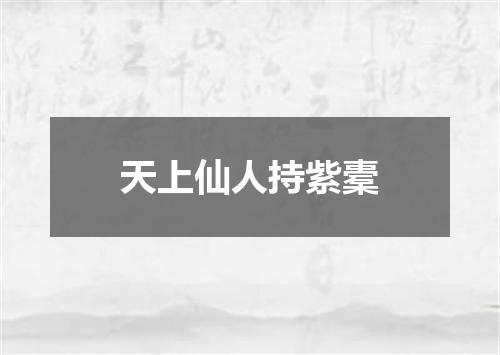 天上仙人持紫橐