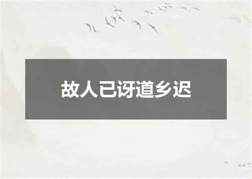 故人已讶道乡迟