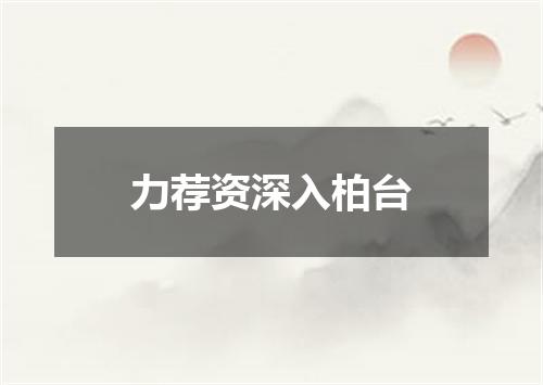 力荐资深入柏台