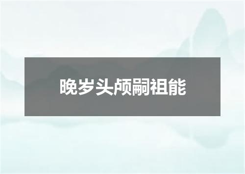 晚岁头颅嗣祖能