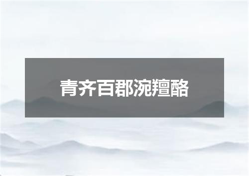 青齐百郡涴羶酪