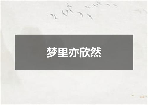 梦里亦欣然
