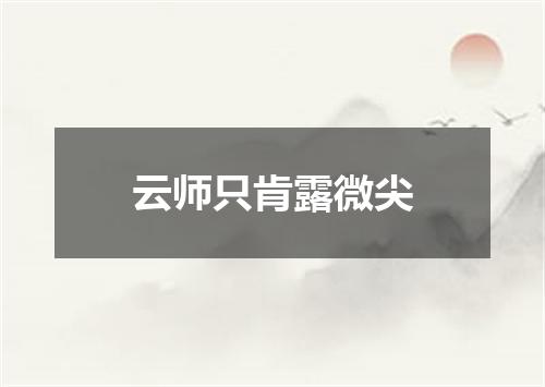 云师只肯露微尖