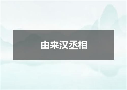 由来汉丞相