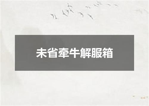 未省牵牛解服箱