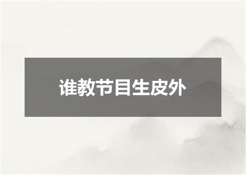 谁教节目生皮外