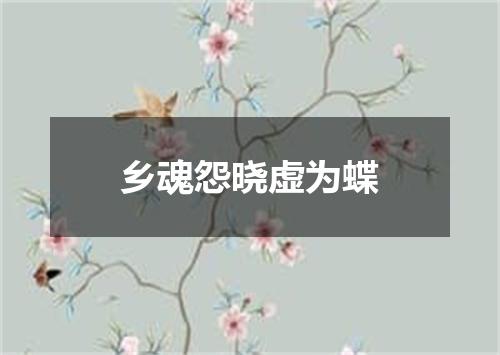 乡魂怨晓虚为蝶