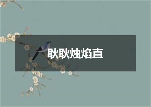 耿耿烛焰直