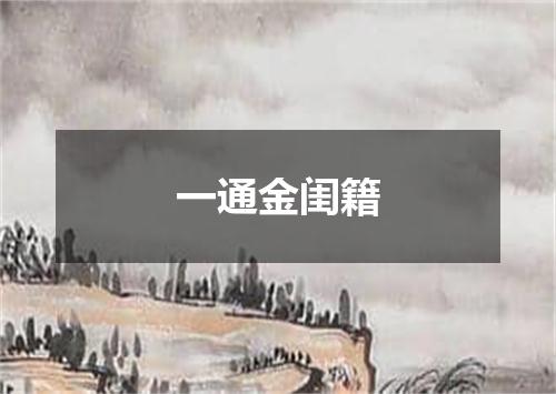 一通金闺籍