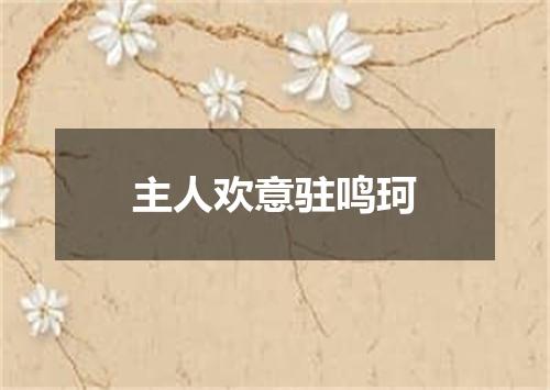 主人欢意驻鸣珂
