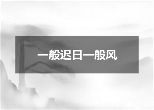 一般迟日一般风