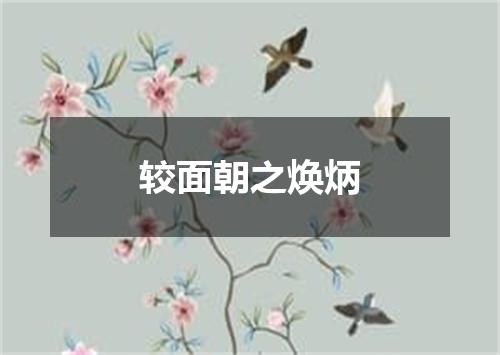 较面朝之焕炳