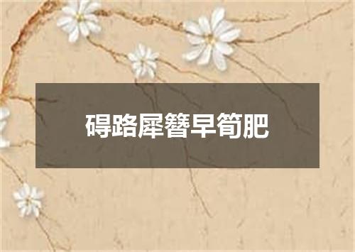 碍路犀簪早筍肥