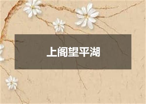 上阁望平湖