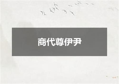 商代尊伊尹