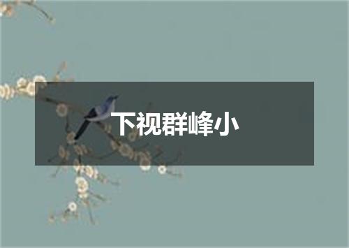 下视群峰小